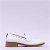 Marco Moreo Maura Cut Out Dots Loafer - White Leather